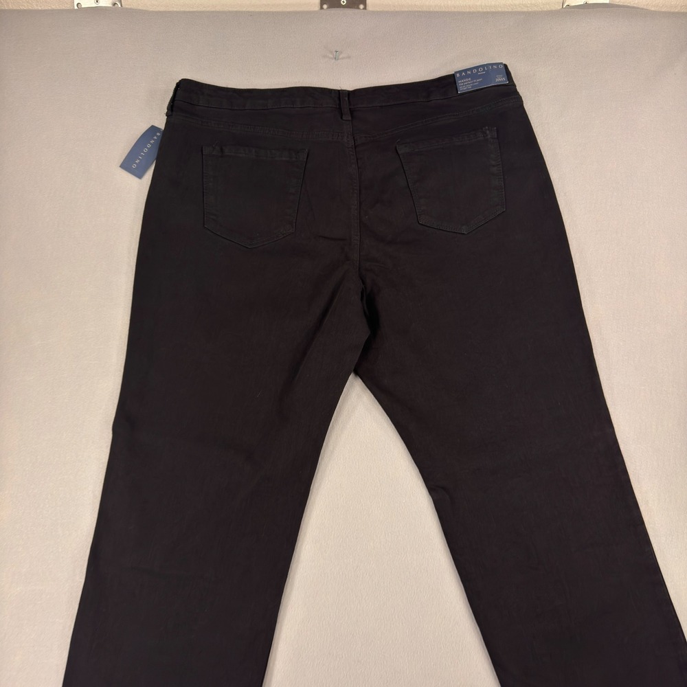 Bandolino Mandie Straight Leg Jeans Saturated Black 20WS Short Flawless Stretch - Picture 5 of 12